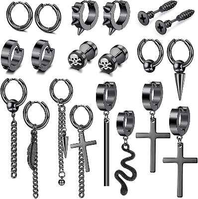 20 pares pendientes de acero inoxidable