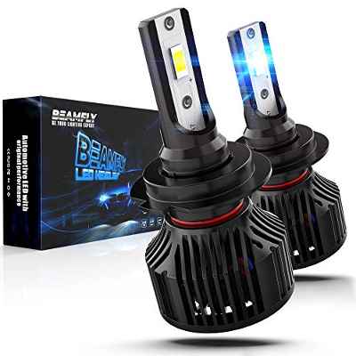 Bombillas H7 LED Coche 12000LM, BEAMFLY Lampara Faros Delanteros 12V 80W 6000K Luces Blancas