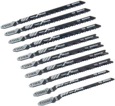 Bosch Home and Garden 2607010629 Hojas de Sierra de Calar Set de 10 Piezas