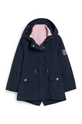 C&A Chaqueta para niña de corte regular de colores lisos|algodón bordado, azul oscuro, 104 cm