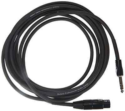 Cable de interconexión balanceado de la serie Black de Roland — De TRS macho de 1/4 de pulgada a XLR macho, 1 m de longitud - RCC-3-TRXM