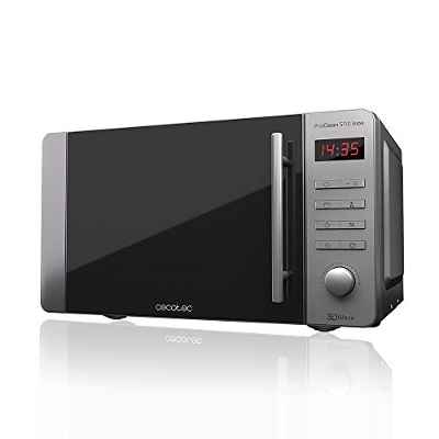 Cecotec Microondas ProClean 5110 Inox. 700 W, Grill 800 W, Capacidad de 20L, Revestimiento Ready2Clean para una mejor Limpieza, Tecnología 3DWave, Diseño de Acero Inox