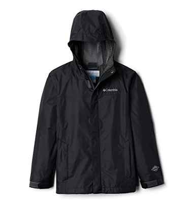 Columbia Watertight, Chaqueta de lluvia, Niño, Negro (Black), S