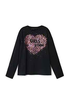 Desigual TS_Alba 2000 Black Camiseta, Negro, 6 años para Niñas