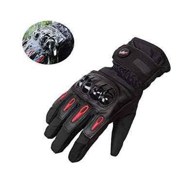Guantes de Moto Invierno, Impermeables y Resistentes al Viento, Pantalla Táctil Touch Guantes para Motocicleta, Senderismo de Invierno y Deportes al Aire Libre - M / L / XL