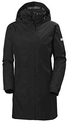 Helly Hansen Aden Insulated Coat Parka Acolchada Impermeable, Mujer, Negro, XL