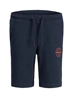 Jack & Jones Junior Jji Shark Jjsweat Shorts Viy Jr Noos Pantalones Cortos Informales, Blazer Azul Marino, 140 para Niños