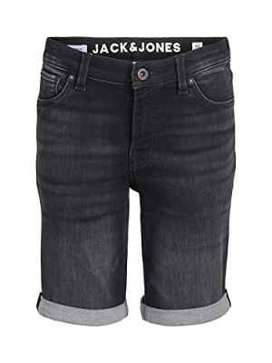 JACK&JONES JUNIOR JJIRICK JJICON Shorts GE 708 I.K SN JNR Pantalones Cortos, Black Denim, 158 para Niños