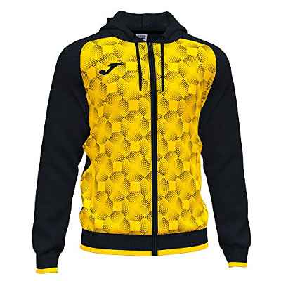 Joma Chaqueta Con Capucha Supernova Iii, Sudadera Hombre, Negro-amarillo, M