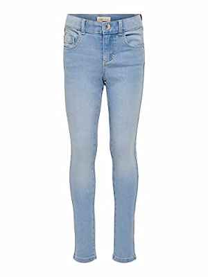 Kids ONLY KONROYAL Life REG Skinny BJ13333 Noos Jeans, Light Blue Denim, 140 para Niñas