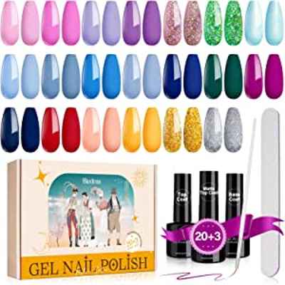  Kit de 20 esmaltes semipermanentes Bledras + accesorios 