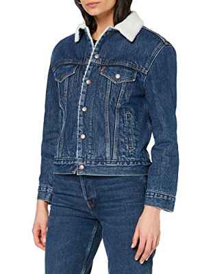 Levi's EXBF Sherpa Trucker Rough and Tumble Chaqueta, XXS para Mujer
