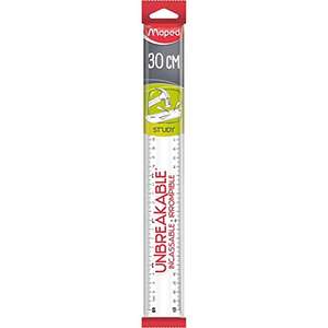 Maped - Material Escolar - Study Unbreakable - Regla Plana de 30 cm