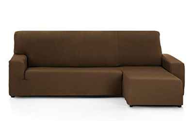 Martina Home Tunez Funda Sofá para Chaise Longue, Tela, Marrón, Brazo derecho corto, 240-280 cm