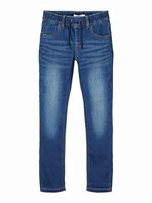 NAME IT NKMROBIN DNMTHAYERS 3454 SWE Pant Noos Jeans, Dark Blue Denim, 140 para Niños