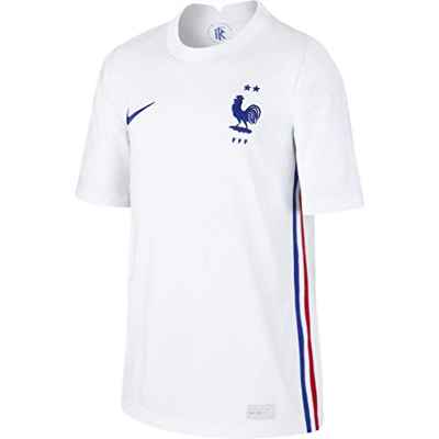 NIKE Federation Francaise de Football Breathe Stadium-Camiseta Exterior, Blanco/Concord, Talla única Unisex niños