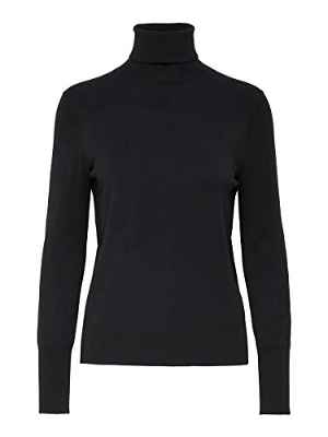 Only Onlvenice L/s Rollneck Pullover Knt Noos Camiseta Cuello Alto, Negro (Black Black), X-Large para Mujer