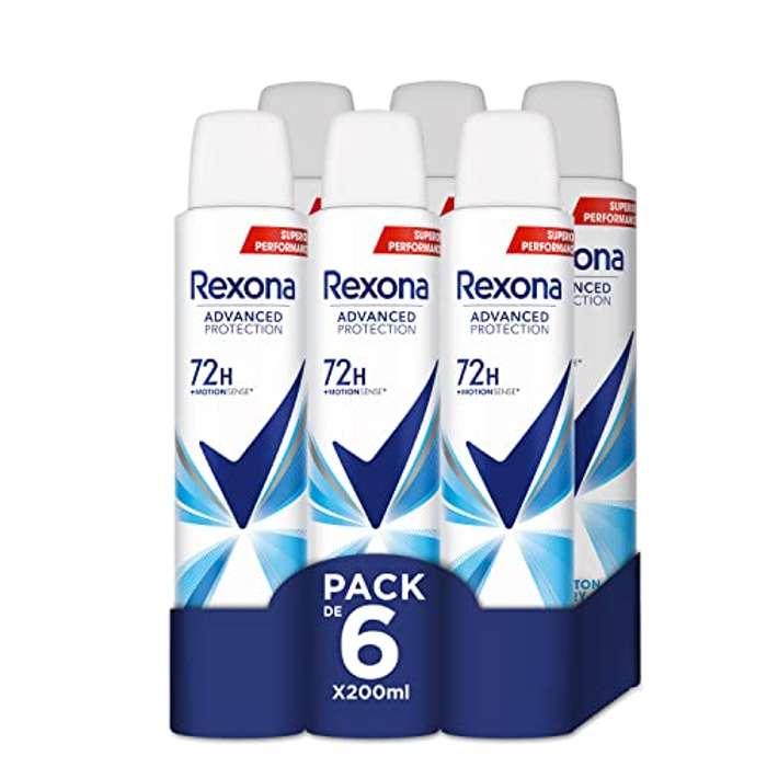 Pack 6 desodorantes Rexona Cotton Dry 72 h