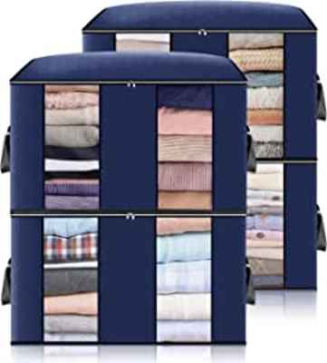 Pack de 4 bolsas de almacenamiento de ropa Garprovm 