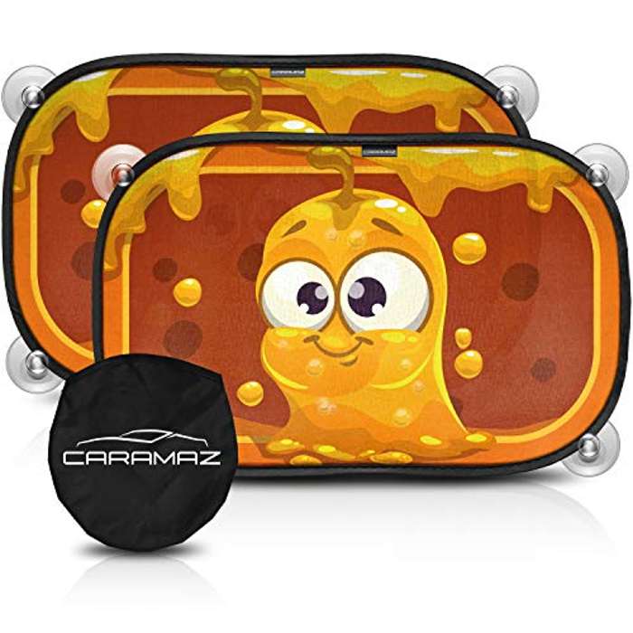 Parasol coche bebé con protección UV, ventosas y bolsa transporte