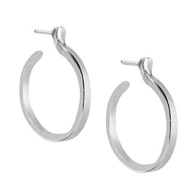 Pendientes aro mujer con un diseño muy original. El modelo Apo son unos pendientes aro grueso plata con cierre de presión, se envían en caja de regalo