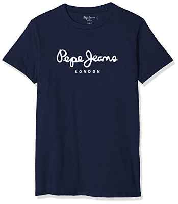 Pepe Jeans Art Camiseta, Azul (595Azul Marino), 10 años para Niños