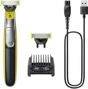 Philips OneBlade 360 - Maquinilla de Afeitar Híbrida, Barbero Eléctrico y Afeitadora, 2 Cuchillas 360, Peine-Guía Ajustable 5 en 1