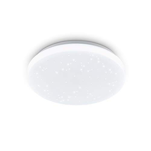 Plafón LED 26 cm con efecto de cristal