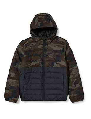 Quiksilver Scaly - Chaqueta Acolchonada Con Capucha Para Niños 8-16 Chaqueta Acolchonada Con Capucha, Niños, crucial camo, L/14