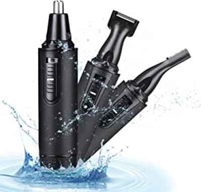 Recortadora de vello facial 3 en 1 acero inox