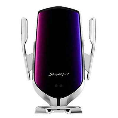Soporte móvil Coche， Cargador inalámbrico para Coche, Cargador inalámbrico de Carga rápida de 10 W, Adecuado para iPhone 12 Pro MAX Mini 11 / XS MAX/XR / 8/7, Galaxy S20 / S10 / P20 Note 9 / S9, etc.