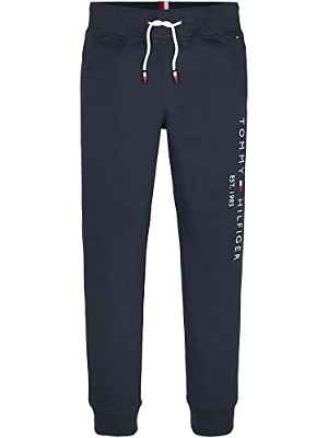 Tommy Hilfiger Essential Sweatpants Pantalones de chándal, Twilight Navy, 14 Years Unisex Niños
