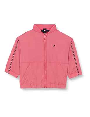 Tommy Hilfiger Essential Track Jacket Chaqueta, Deep Watermelon, 8 años para Niñas