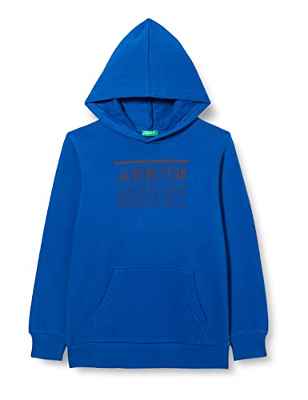 United Colors of Benetton Camiseta M/L 3J68C200V Sudadera con Capucha DE Manga Larga, Bluette 07V, 130 para Niños