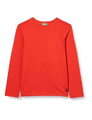 United Colors of Benetton M/L 3I1XC107I Camiseta DE Manga Larga, Rojo Oscuro 29L, 130 para Niños