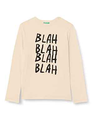 United Colors of Benetton M/L 3VR5C107P Camiseta DE Manga Larga, Beige Claro 32C, 122 para Niños