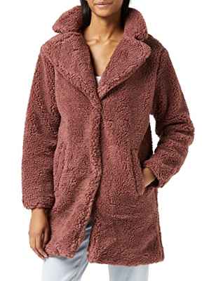 Urban Classics Ladies Oversized Sherpa Coat Abrigo, Rosa (Dark Rose 01472), XXL para Mujer