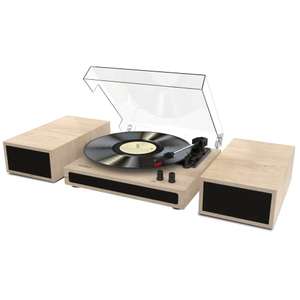 Wiibo Mustang 1970-BT Natural - Altavoces y Bluetooth - Salidas RCA para Altavoces - Velocidades 33/45/78 RPM - Cápsula de Cerámica