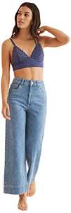 Women'secret Bralette Triangular Encaje Microfibra Azul Sujetador para Mujer